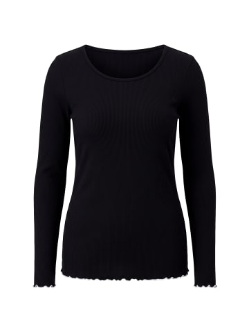 MIAMODA Langarmshirt in schwarz