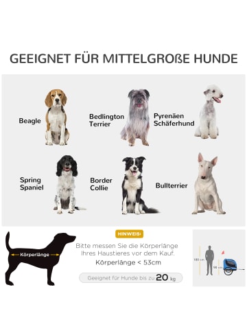 Pawhut Fahrradanhänger L130 x B73 x H90 cm