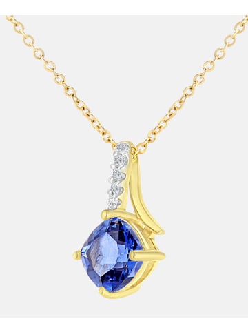 Diamant L'éternel Halskette mit Anhänger aus 375 Gelbgold mit Diamant mit Tansanit