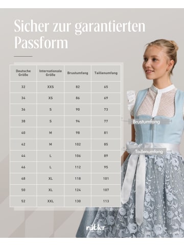 Nübler Mini Dirndl Garbine in Hellblau