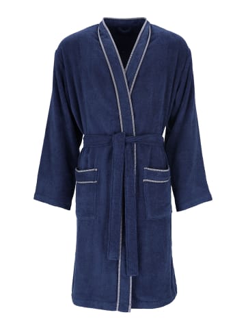 Vossen Bademantel in marine blau