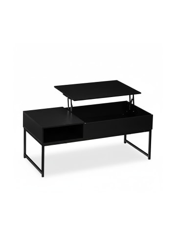 relaxdays Couchtisch in Schwarz - (B)110 x (H)45 x (T)50 cm