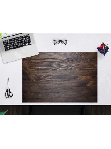 Cover-your-desk.de  Schreibtischunterlage" Holzoptik Muster" in Dunkelbraun (L)60 x (B)40