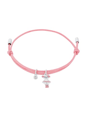 Prinzessin Lillifee Armband Silber 925, rhodiniert, Textil in Rosa