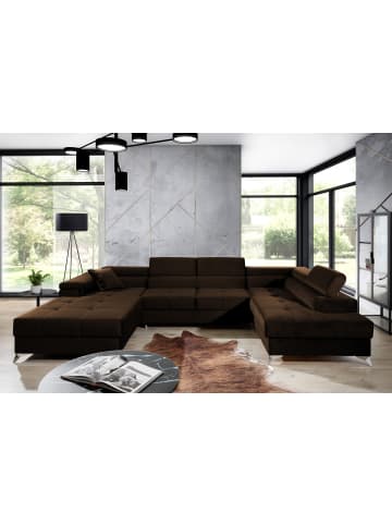 MF Design Eduard Recamiere Rechts in Braun -  (L) 205 x (B) 337 x (H) 88 cm