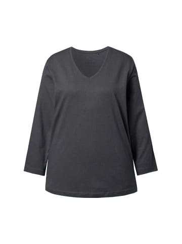 Ulla Popken Shirt in anthrazit melange
