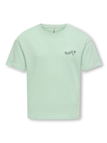KIDS ONLY T-Shirt KOGMAIKEN LIFE CROP S/S ONLY in aqua foam