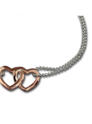 SilberDream Armband Silber 925 Sterling Silber, vergoldet (Roségold 333) ca. 18cm