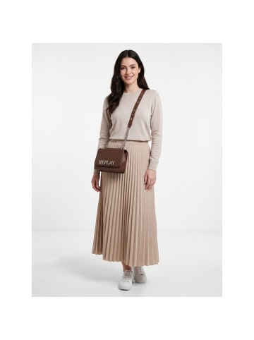 Replay Umhängetasche 25 cm dark brown