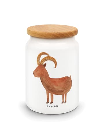 Mr. & Mrs. Panda Teedose Sternzeichen Steinbock ohne Spruch in Weiß