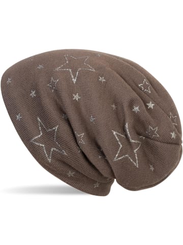 styleBREAKER Feinstrick Beanie Mütze in Taupe