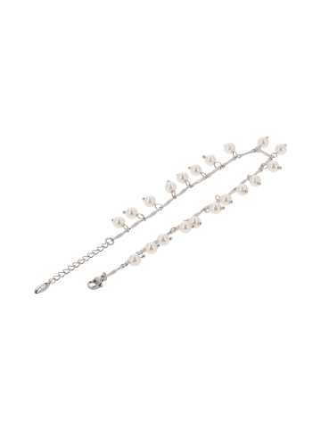 NAEMI Women Anklet in Silver White