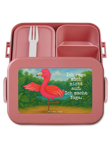 Mr. & Mrs. Panda MEPAL Bentobox Flamingo Yoga Design mit Spruch in Rot Pastell