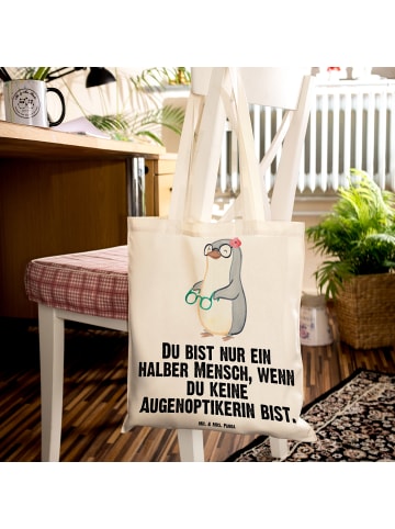 Mr. & Mrs. Panda Tragetasche Augenoptikerin Herz mit Spruch in Creme