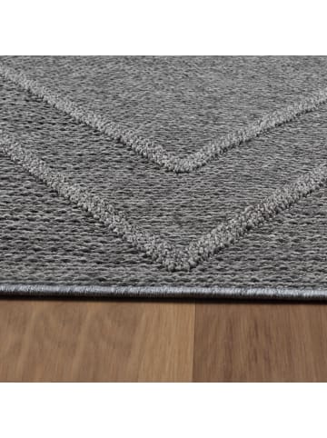 KADIMA DESIGN Teppich Outdoor Waschbar Boho CORTINA Strapazierfähig OEKO-TEX Balkon in Grau
