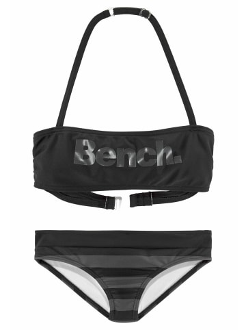 Bench Bandeau-Bikini in schwarz-grau