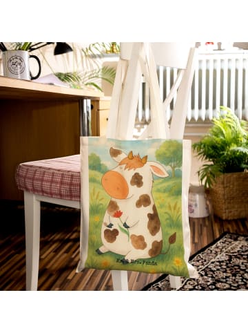 Mr. & Mrs. Panda Stoffbeutel Kuh Design ohne Spruch in Weiß