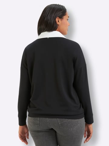 sheego Sweatshirt in schwarz-bedruckt