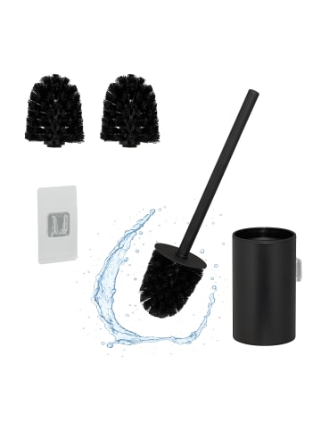relaxdays Toilettenbürste in Schwarz - (B)9 x (H)40,5 x (T)10 cm
