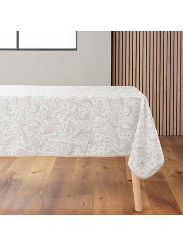 Douceur d’Intérieur Tischdecke mit glänzender Verzierung, LEYA in Beige, 145 x 240 cm