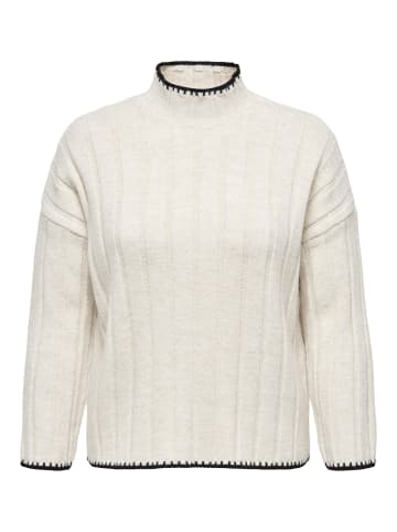 ONLY Carmakoma Strickpullover in Pumice Stone