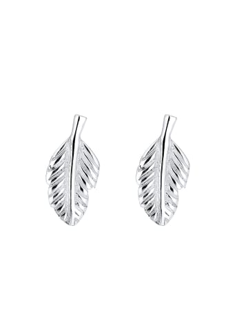 Elli Ohrringe 925 Sterling Silber Boho, Feder in Silber