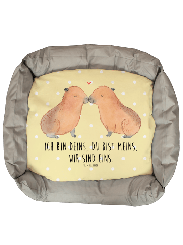 Mr. & Mrs. Panda Katzennest Capybara Liebe mit Spruch in Gelb Pastell