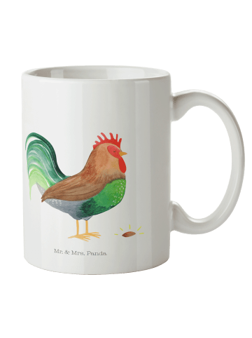 Mr. & Mrs. Panda Teetasse Hahn Korn ohne Spruch in Weiß
