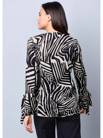 Alba Moda Bluse mit Bindeband am Ärmel in beige