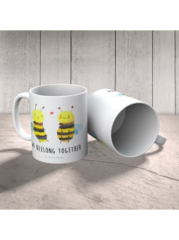 Mr. & Mrs. Panda Tasse Biene Verliebt mit Spruch in Weiß