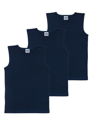 Sweety for Kids 3er-Set: City-Shirt V-Neck in navy