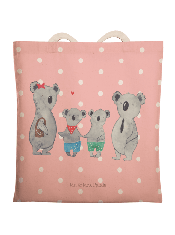 Mr. & Mrs. Panda Einkaufstasche Koala Familie zwei ohne Spruch in Rot Pastell