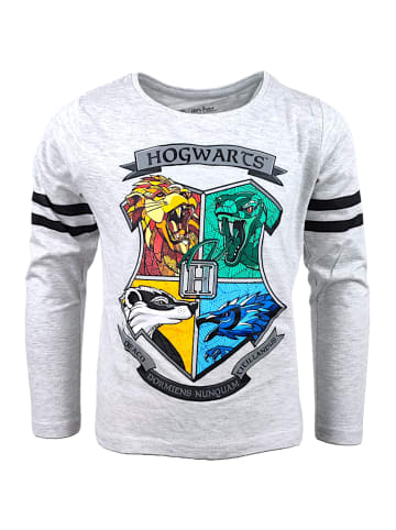 Harry Potter Langarmshirt Harry Potter Hogwarts in Grau