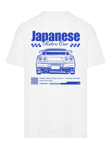 F4NT4STIC Heavy Oversize T-Shirt Retro Car Oversize Japanese Streetstyle in weiß