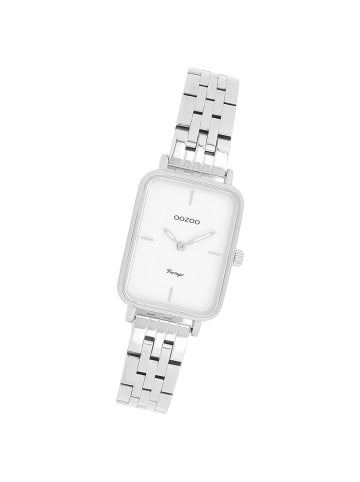 Oozoo Analog-Armbanduhr Oozoo Vintage Series silber extra groß (ca. 24x28mm)