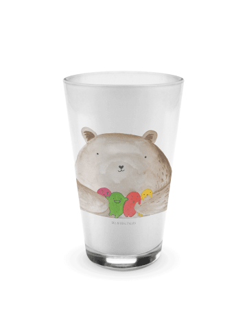 Mr. & Mrs. Panda Blümchentailglas Bär Gefühl ohne Spruch in Transparent