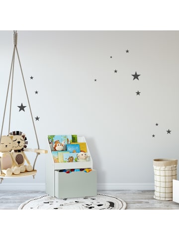 relaxdays Kinderregal in Weiß/ Grau - (B)50,5 x (H)70 x (T)28 cm