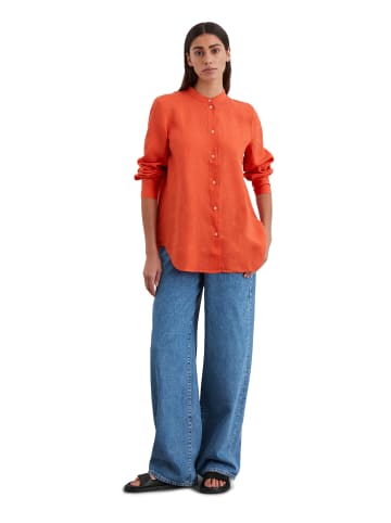 Marc O'Polo A-Shape-Leinenbluse regular in burnt red