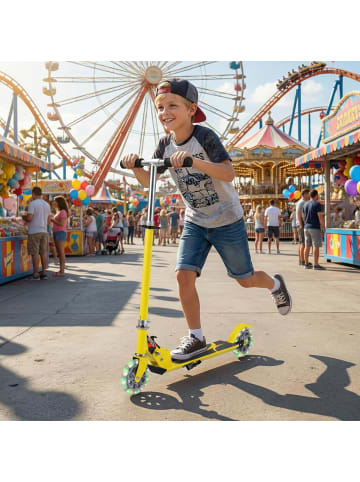 COSTWAY Kinderroller ab 4 Jahre in Gelb