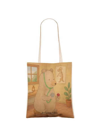 Mr. & Mrs. Panda Beuteltasche Bär Arzt Design ohne Spruch in Weiß