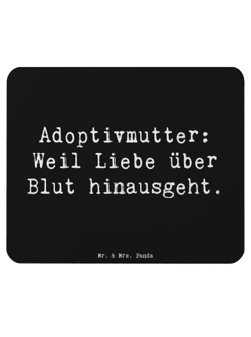 Mr. & Mrs. Panda Mauspad Adoptivmutter Liebe mit Spruch in Schwarz