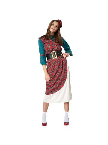 tectake Mehrteiliges Kostüm im Stil der Highlands, rot/grün