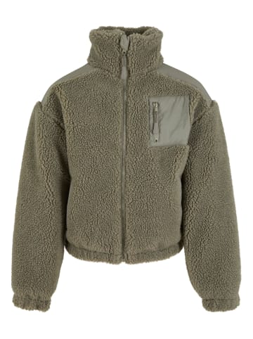 Urban Classics Urban Classics Girls Sherpa Mix Jacket in palegreen