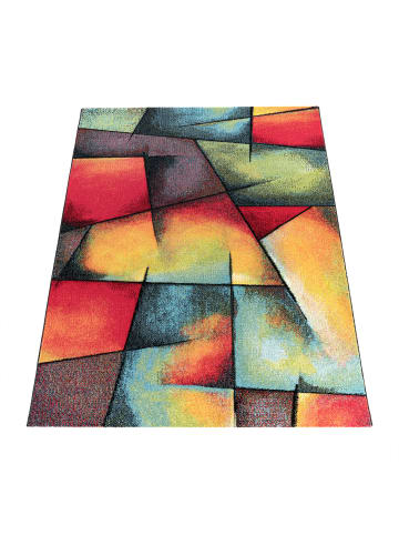 KADIMA DESIGN Teppich Kurzflor Farbverlauf Wohnzimmer schmutzabweisend in Mehrfarbig
