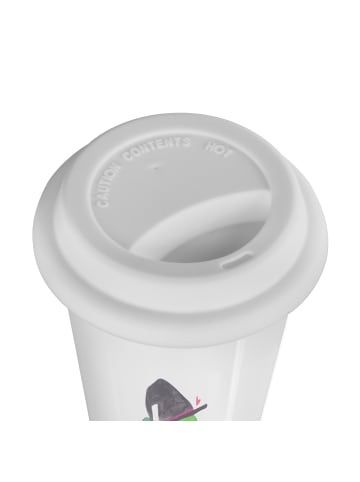 Mr. & Mrs. Panda ToGo Kaffeebecher Halloween Hexe mit Spruch in Weiß