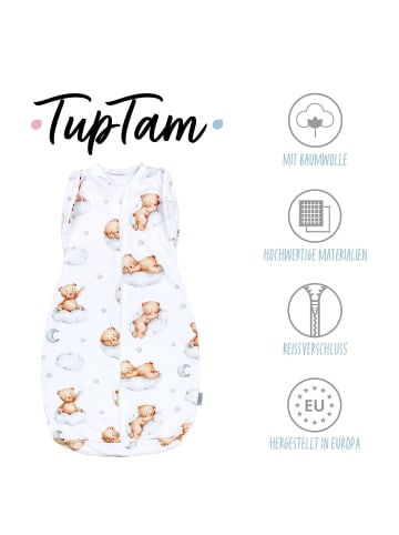 TupTam Babay Schlafsack Pucksack Round in weiß/bronze