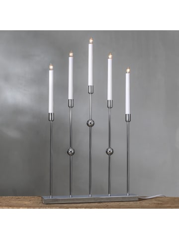STAR Trading Kerzenleuchter ,Gustavo, 5-flammig, chrom