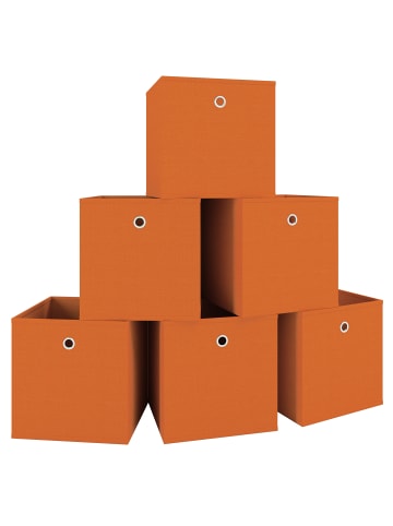 VCM  6er Set Faltbox Klappbox Aufbewahrungsbox Boxas in Orange