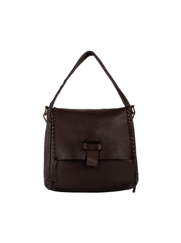 FELIPA Schultertasche Aus Leder in Dunkelbraun