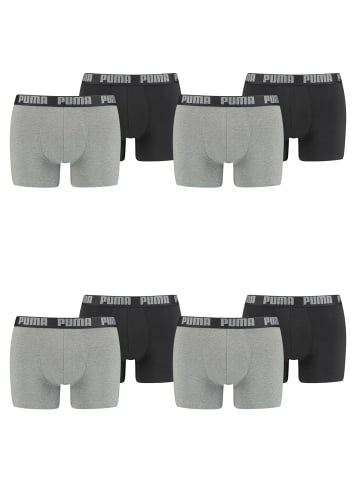 Puma Boxershorts PUMA BASIC BOXER 2P in 691 - dark grey melange / black